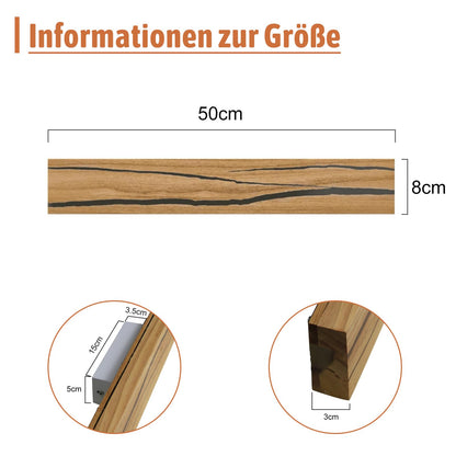 ZMH Wandlampe LED Wandleuchte Innen - Holz Modern Flurlampe 3000K Warmweiß 50CM Indirekt Wohnzimmerlampe 8W Bettlampe Flur Treppenhauslampe Wandbeleuchtung für Flur Treppenhaus Wohnzimmer Schlafzimmer