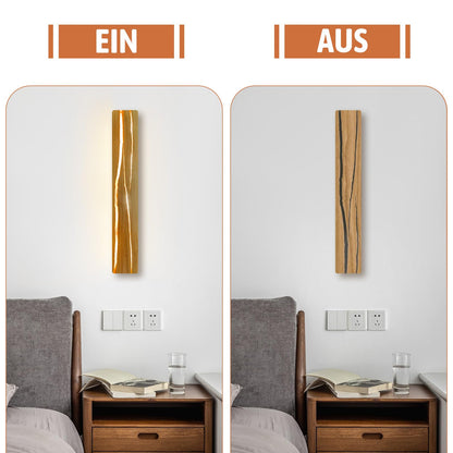 ZMH Wandlampe LED Wandleuchte Innen - Holz Modern Flurlampe 3000K Warmweiß 50CM Indirekt Wohnzimmerlampe 8W Bettlampe Flur Treppenhauslampe Wandbeleuchtung für Flur Treppenhaus Wohnzimmer Schlafzimmer