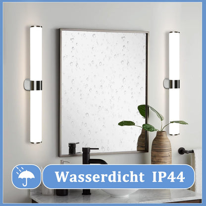 ZMH LED Spiegelleuchte Bad Spiegellampe - 15W Badleuchte Wand 60CM Chrom Wandlampe Wasserdicht IP44 Wandleuchte Neutralweiß 4000K Feuchtraumleuchte Modern für Badezimmer Keller Küche Badschrank