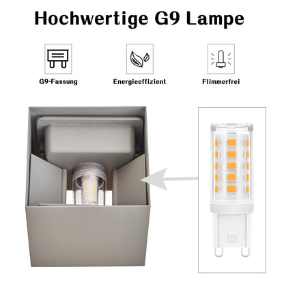 ZMH LED Wandleuchte Innen Wandlampe - 2ER Set Außenwandleuchten Grau Wandbeleuchtung Aussen Aussenlampe Außenlampe Up Down Außenleuchte IP65 Außenbeleuchtung 3000K Warmweiß für Hauswand Garten