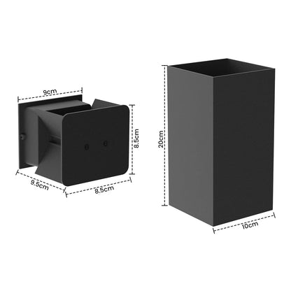 ZMH  LED Wandleuchte Innen Wandlampe - 2ER Außenwandleuchten Schwarz Wandbeleuchtung Aussen Aussenlampe 5W Außenlampe Up Down Wandstrahler IP65 Außenleuchte 3000K Warmweiß für Hauswand Garten
