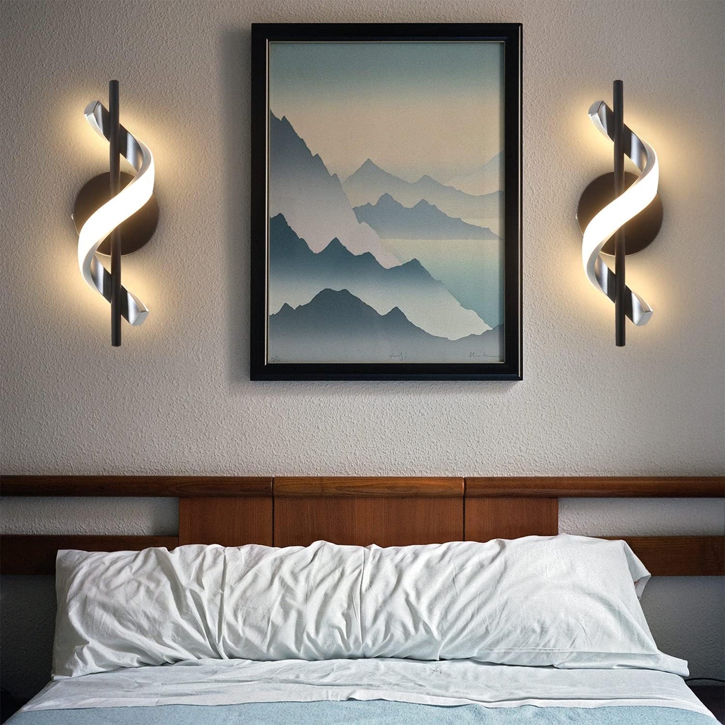 ZMH LED Wandleuchte Innen Wandlampe - Modern Design Flurlampe Schlafzimmer 3000K Warmweiß treppenhauslampe Wandbeleuchtung für Flur Schlafzimmer Treppenhaus Wohnzimmer Arbeitszimmer