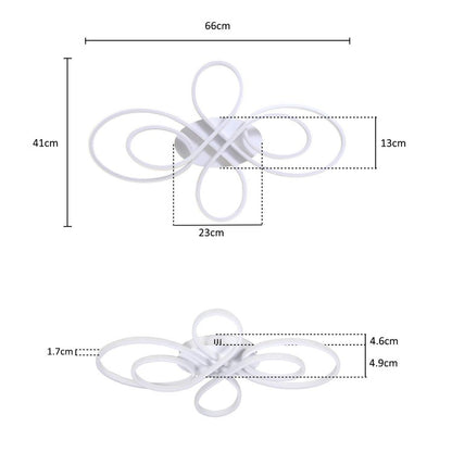 ZMH Deckenlampe LED Deckenleuchte Wohnzimmer - 65W Dimmbar mit Fernbedienung Wohnzimmerlampe Modern Design Schlafzimmerlampe Deckenbeleuchtung für Schlafzimmer Arbeitszimmer Küche Kinderzimmer