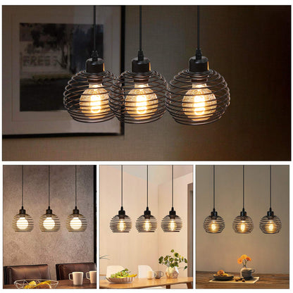 ZMH Pendelleuchte Esstisch Hängelampe Vintage: Schwarz Esstischlampe E27 Esszimmerlampe Retro Küche Industrial Hängeleuchte Metall Pendellampe für Esszimmer Wohnzimmer Arbeitszimmer Restaurant Büro