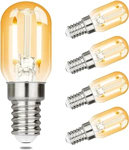 ZMH E14 LED Warmweiss Gl¨¹hbirne: 4 Pack T22 Vintage LED Lampen 2W Retro Edison Sockel Birne 2700K Warmwei? Leuchtmittel Energiesparlampe K¨¹hlschranklampe Light Bulb nicht Dimmbar